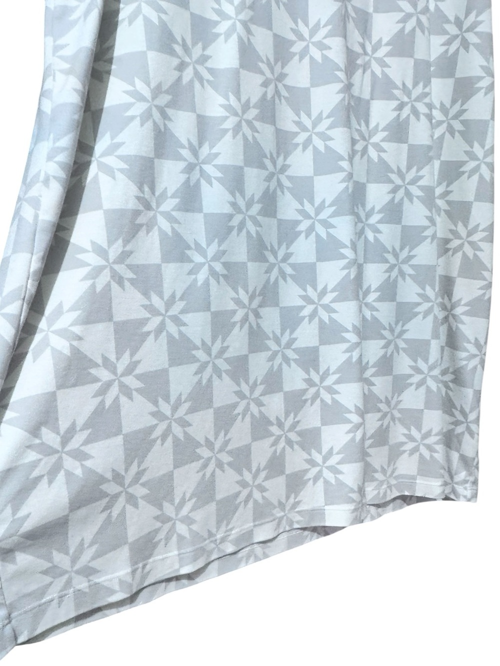 LANDS’ END Geometric Short-Sleeve Nightgown 2X 26” P2P Gray/Off White NWOT - Picture 6 of 12